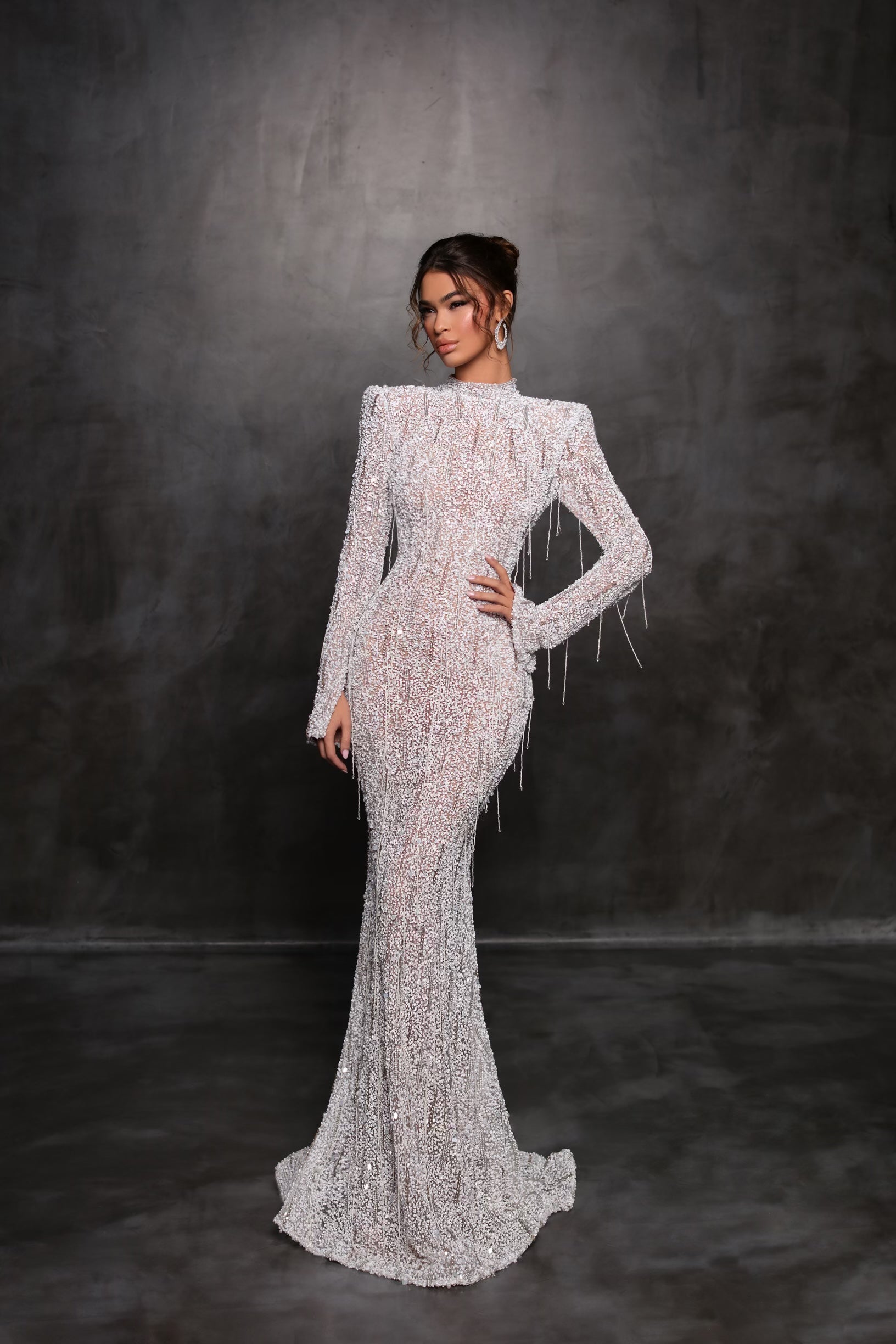 fjolla nila evening dress Blue Blossom