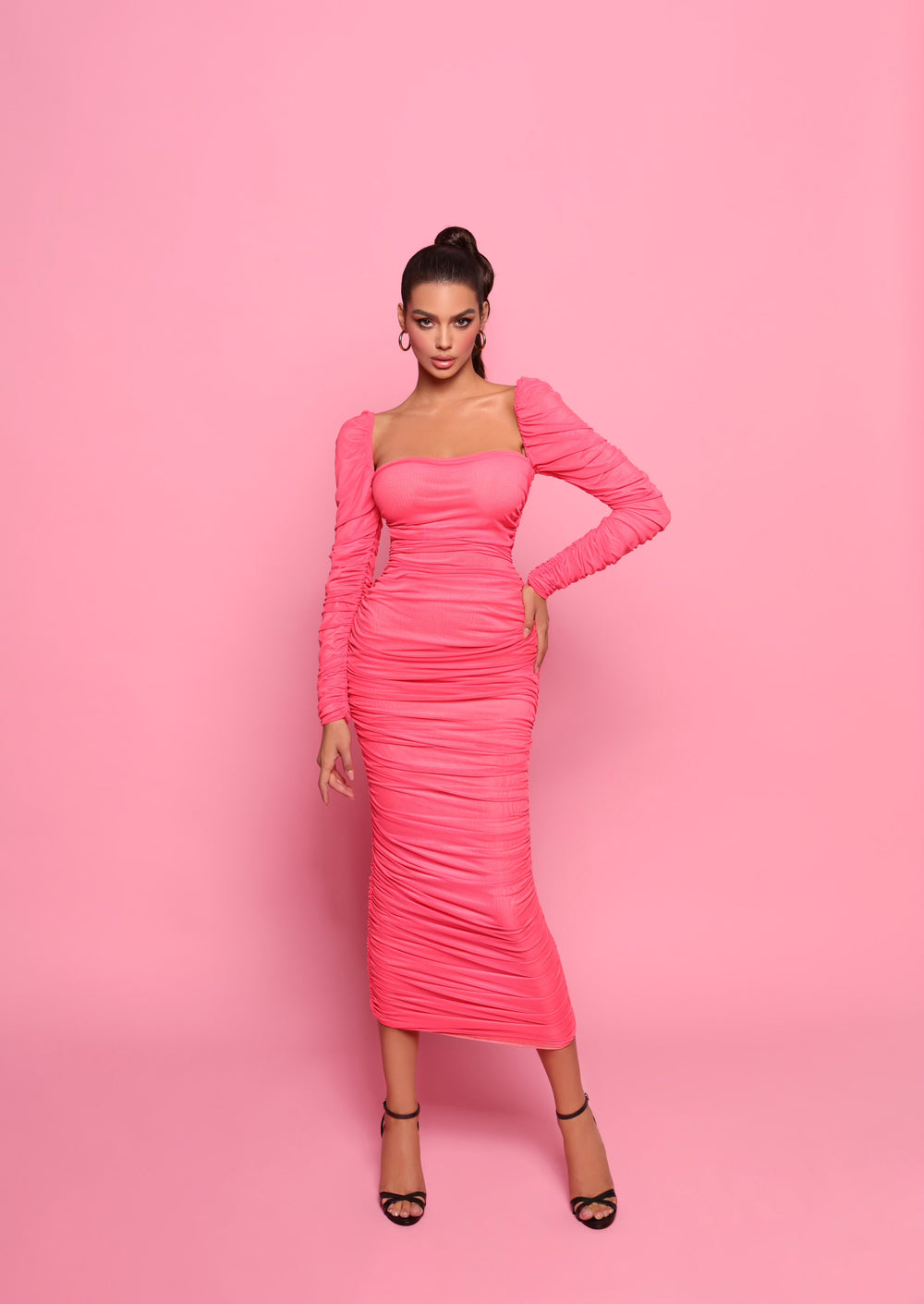 Pink Midi Dress - FJOLLA NILA™